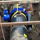 Ozkan Butterfly Valve with IP8 Gearbox Install