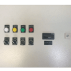 Industrial control panel with buttons