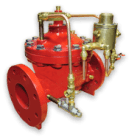 large red deluge valve