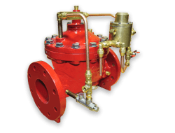 large red deluge valve